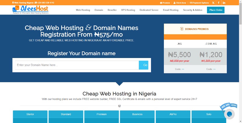 AfeesHost web hosting in nigeria